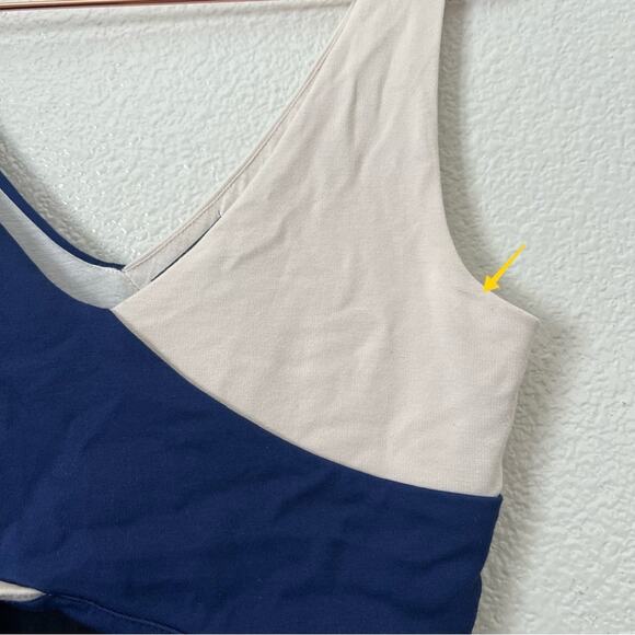 Anthropologie Maeve Elysian Maxi Dress blue ivory cream black colorblock - Picture 7 of 7